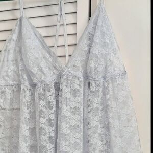 Lace Night Gown  Light Blue